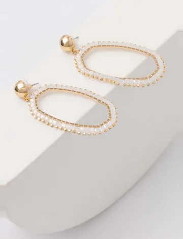 Cercei LAB, alb/auriu