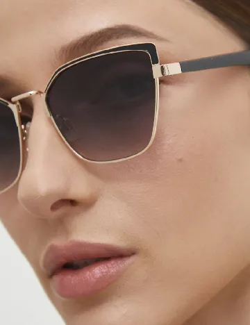 Ochelari de soare Answear LAB, negru/auriu