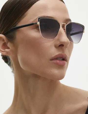 Ochelari de soare Answear LAB, negru/auriu