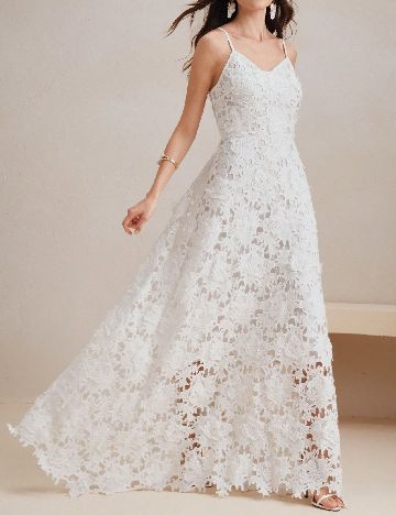 Rochie lunga Anewsta, alb