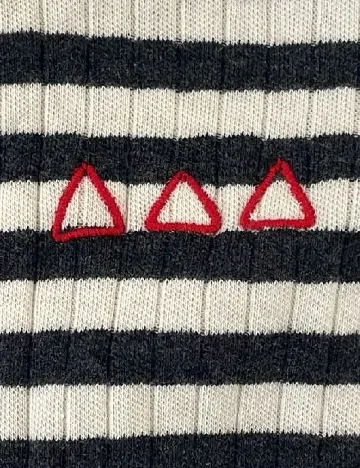 Bluza Zara, negru/crem