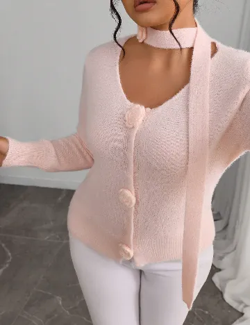 Cardigan SHEIN CURVE, roz