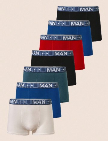 Set Boxeri 7 perechi Shein Kids, mix culori