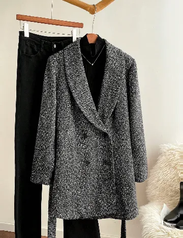 Palton SHEIN CURVE, gri