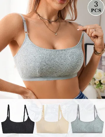 Set bustiere 3 perechi SHEIN, mix culori