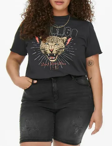 Tricou Only Carmakoma, gri inchis