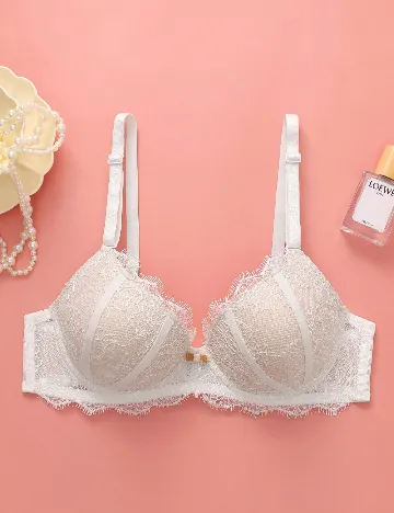 Sutien SHEIN, crem/alb