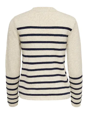 Bluza Jacqueline de Yong, bej/bleumarin