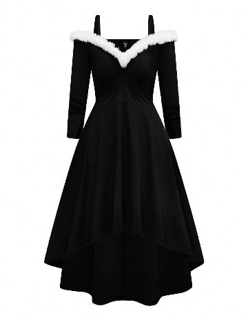 Rochie medie SHEIN CURVE, negru