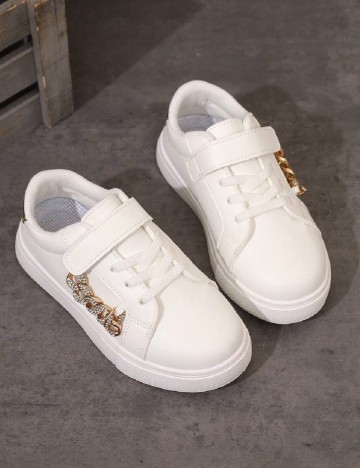 Adidasi Shein Kids, alb