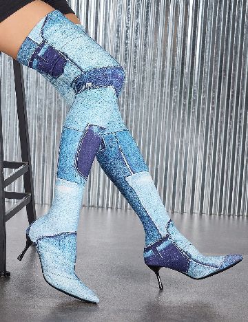 Cizme SHEIN, albastru