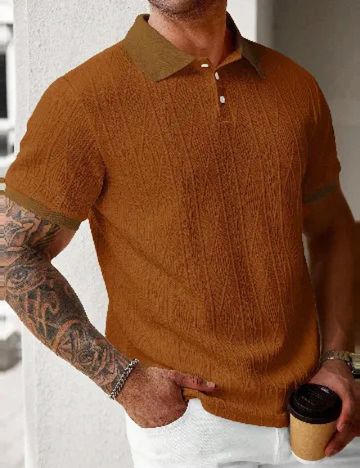 Tricou SHEIN Plus Size Men, maro