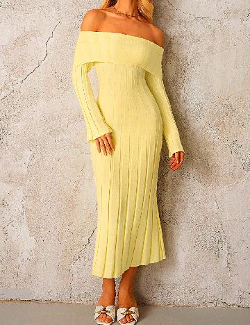 Rochie lunga Parthea, galben