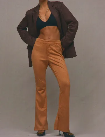 Pantaloni Musera, caramiziu