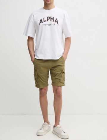 Tricou ALPHA INDUSTRIES, alb