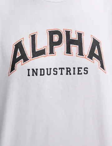 Tricou ALPHA INDUSTRIES, alb
