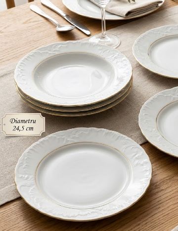 Set farfurii 6 bucati Cmielow, alb