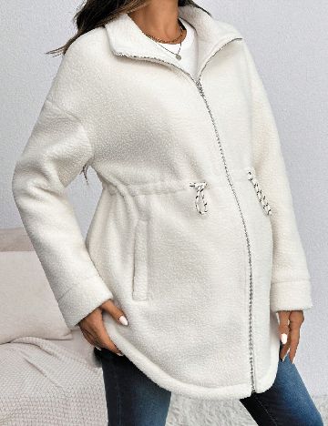 Jacheta SHEIN Maternity, alb