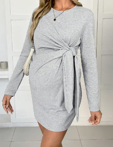 Rochie scurta SHEIN Maternity, gri