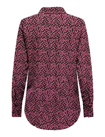 Camasa Oversize Jacqueline de Yong, negru/roz