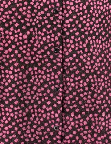 Camasa Oversize Jacqueline de Yong, negru/roz