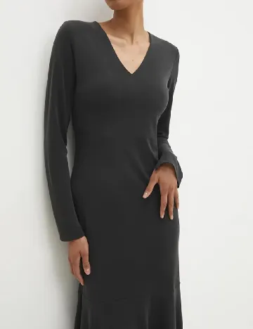 Rochie medie Answear LAB, gri inchis