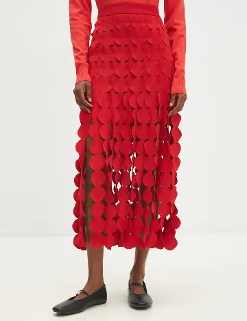 Fusta Answear LAB, rosu