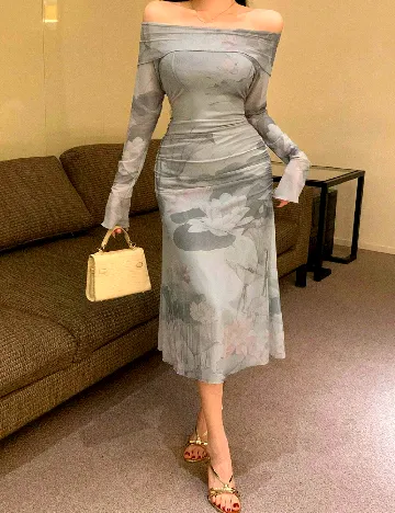 Rochie medie Dazy, verde