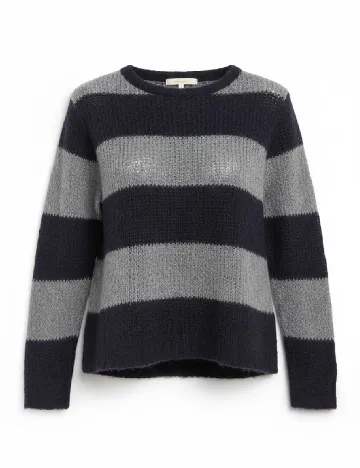 Pulover Zara, bleumarin/gri