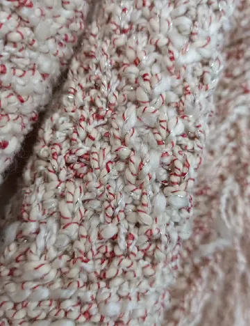 Blazer Zara, ecru/rosu