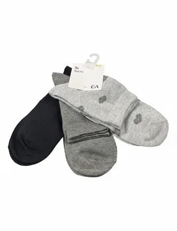 Set sosete 3 perechi C&A, mix culori