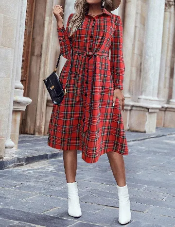 Rochie medie SHEIN, rosu