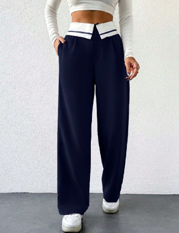 Pantaloni SHEIN, bleumarin