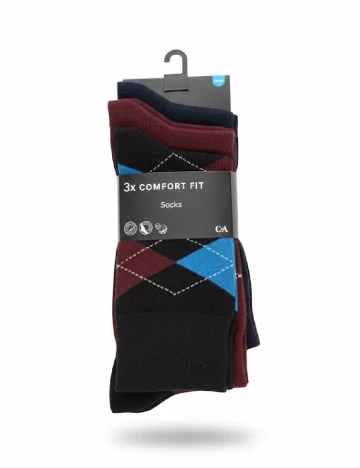 Set sosete 3 perechi C&A, mix culori