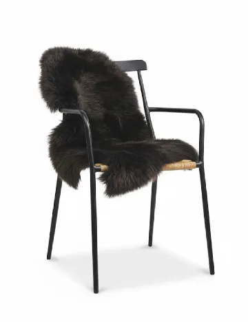 Piele de miel naturala din Noua Zeelanda, negru