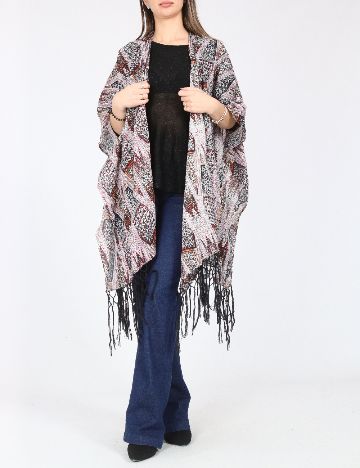 Poncho Bershka, mix culori