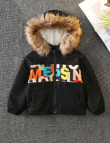 Geaca Shein Kids, negru