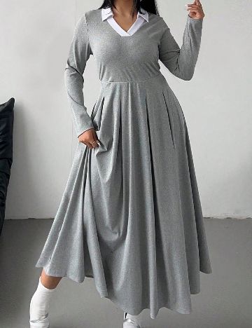 Rochie medie SHEIN CURVE, gri