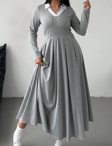 Rochie medie SHEIN CURVE, gri