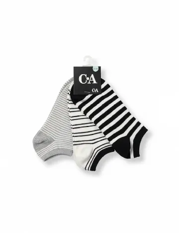 Set sosete 3 perechi C&A, mix culori