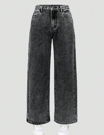 Blugi Shein Kids, gri inchis