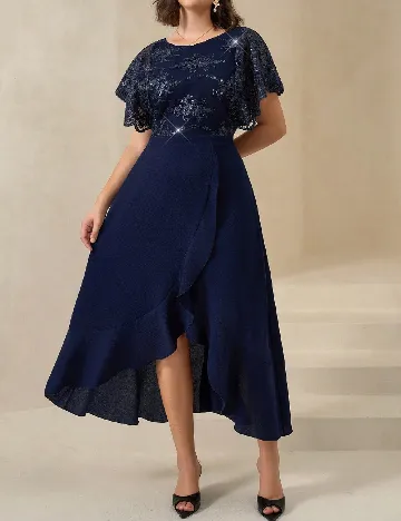 Rochie medie SHEIN CURVE, bleumarin