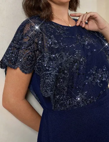 Rochie medie SHEIN CURVE, bleumarin