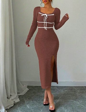 Rochie lunga SHEIN, maro