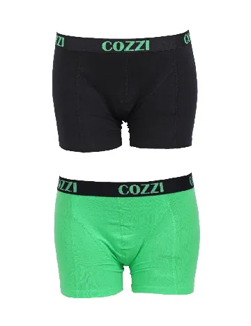 Set Boxeri 2 perechi Cozzi, negru/verde