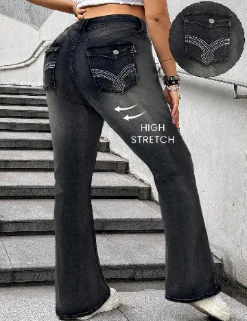 Blugi SHEIN CURVE, gri inchis