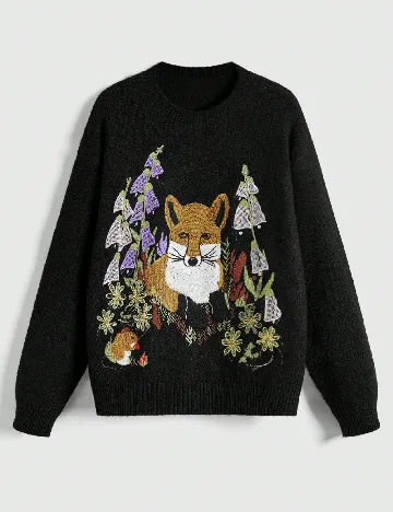 Pulover Romwe, negru