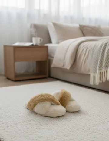 Papuci de Casa ACTION, crem