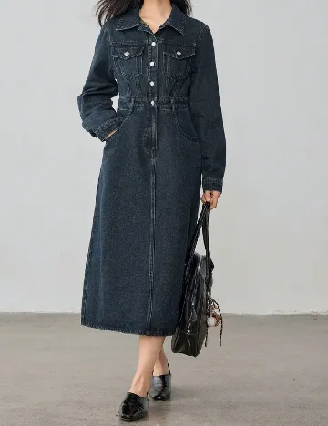 Rochie medie Dazy, albastru