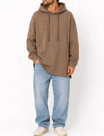 Hanorac Oversize Bershka, maro